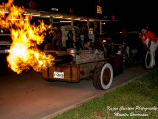 Rat rod with flame at Sonic